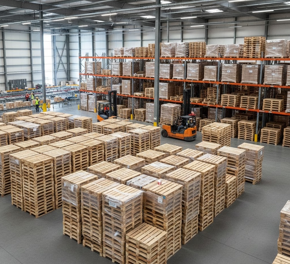 Pallet storage at Arizona Packaging warehouse